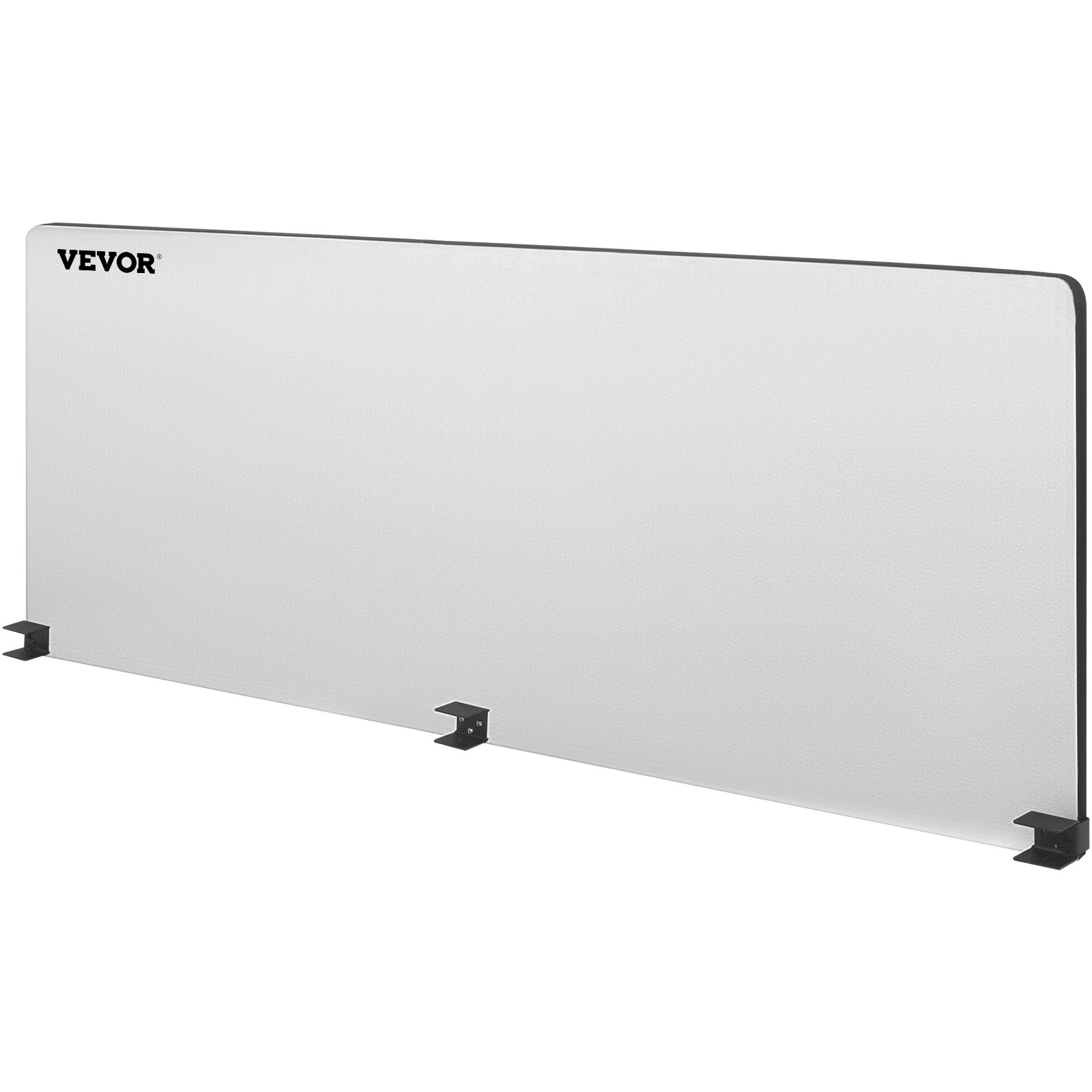 VEVOR Sneeze Guard Shield Grijs Bureauverdeler 152,4 x 61 x 2 cm Bureauscheidingswand Gemaakt van Polyestervezel met Geluidsabsorptie Geschikt voor Kantoren, Klaslokalen, Cafés, Huizen, Bibliotheken