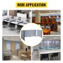 VEVOR Desk Divider 60'' Desk Privacy Panel, 3 Panels Privacy Acoustic Panel, Sound Absorbing Acoustic Privacy Panel, Reduce Noise and Visual Distractions, Lightweight Clamp-on Divider Light Gray