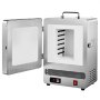 VEVOR 1650W elektrische smeltoven, digitale smeltoven, elektrische stookoven met max. temperatuur 1200°C voor verlorenwasgieten, klei-doe-het-zelf, metaalgloeien, keramisch stoken, PID-temperatuurregeling