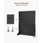 VEVOR Pegboard Display Stand, 17 x 13 in Tabletop Pegboard Display Stand, Accessories Rack Organizer, Thickened Cold-Rolled Steel Peg Board Panel for Grocery Retail Store Jewelry Shop, Black (4 PCS)