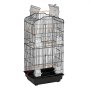 VEVOR Vogelkooi, 45,7 x 35,5 x 151 cm, Vogelvolière met open bovenkant en standaard, Stalen vogelvluchtkooi met uitneembare lade, Parkietenkooi met 4 zitstokken, Papegaaienkooi, Vogelhuis