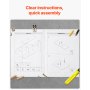 VEVOR Bureau Plank Tafel Organizer Tafel Plank 1-laags Spaanplaat Wit