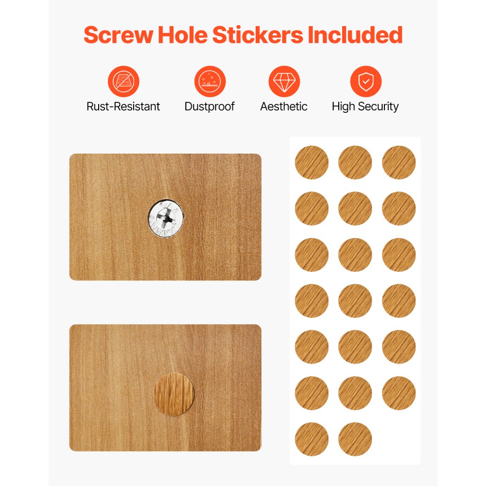 VEVOR Bureau Boekenplank 1-laags Organizer (94 x 24 x 73 cm) Tafelplanken Bureau Organizer Display Plank Gemaakt van Spaanplaat met Antislip Voetjes, voor Kantoor Slaapzaal, Houtkleur