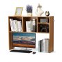 VEVOR Bureau Boekenplank 1-laags Organizer (94 x 24 x 73 cm) Tafelplanken Bureau Organizer Display Plank Gemaakt van Spaanplaat met Antislip Voetjes, voor Kantoor Slaapzaal, Houtkleur