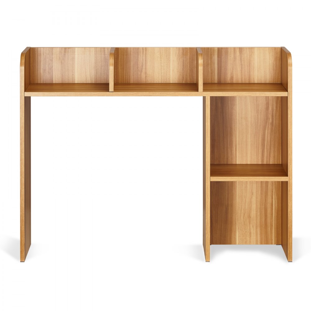 VEVOR Bureau Boekenplank 2-laags Organizer (94,5 x 24,1 x 73,4 cm) Tafelplanken Bureau Organizer Display Plank Gemaakt van Spaanplaat met Antislip Voetjes, voor Kantoor Slaapzaal, Houtkleur