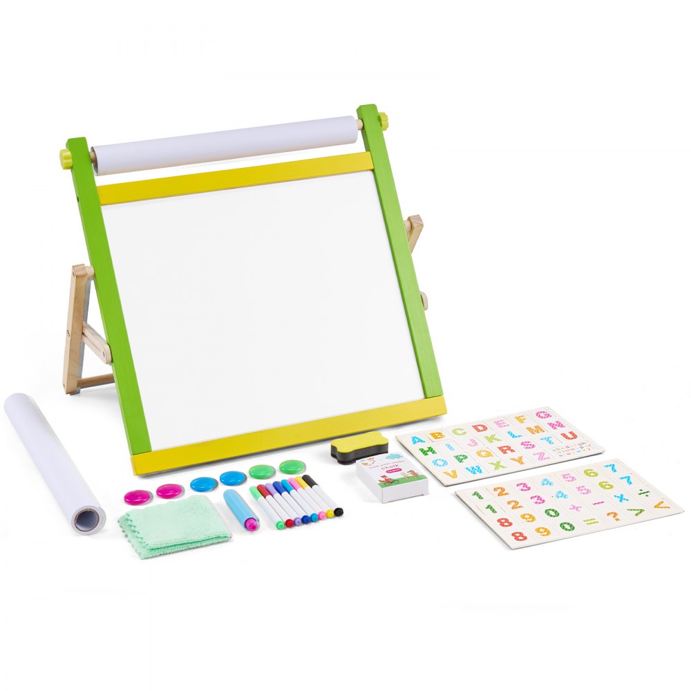 VEVOR kinderezel, spelbord, kinderbord, krijtbord, whiteboard, dubbelzijdig