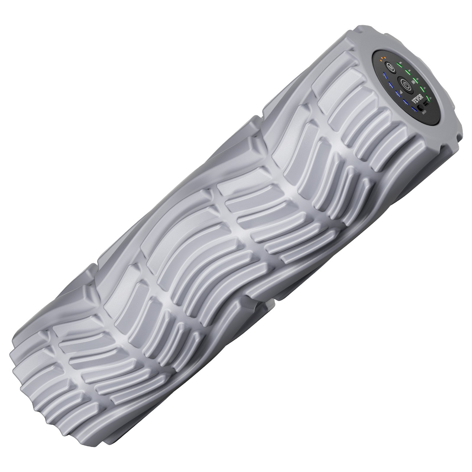 VEVOR Foam Roller, elektrische massageroller met 5 snelheden, 400 mm oplaadbare spierroller met 3 vibratiestanden, fasciaroller gemaakt van EVA-schuim met hoge dichtheid voor diep weefsel