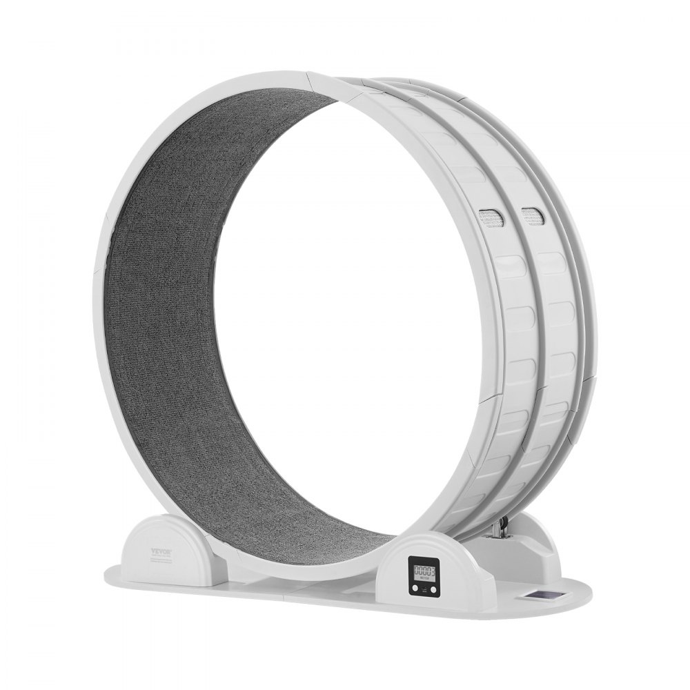 VEVOR Kattenloopwiel, 115 x 39,5 x 109 cm, Kattenloopwiel met rem en tapijt, Kattenloopband voor binnenkatten tot 13,6 kg, Kattentrainer voor de gezondheid en conditie van huisdieren