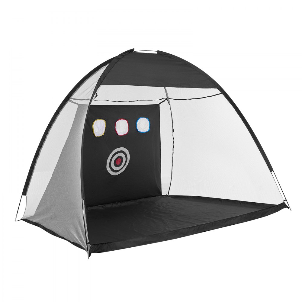 VEVOR Golfnet, 3 x 2,1 m, oefennet voor golf, net voor training van de golfswing binnen en buiten, net voor hulp bij het slaan van golf met doel en draagtas, voor het rijden en chippen in de achtertuin, cadeau voor mannen, golfliefhebbers, sportspel