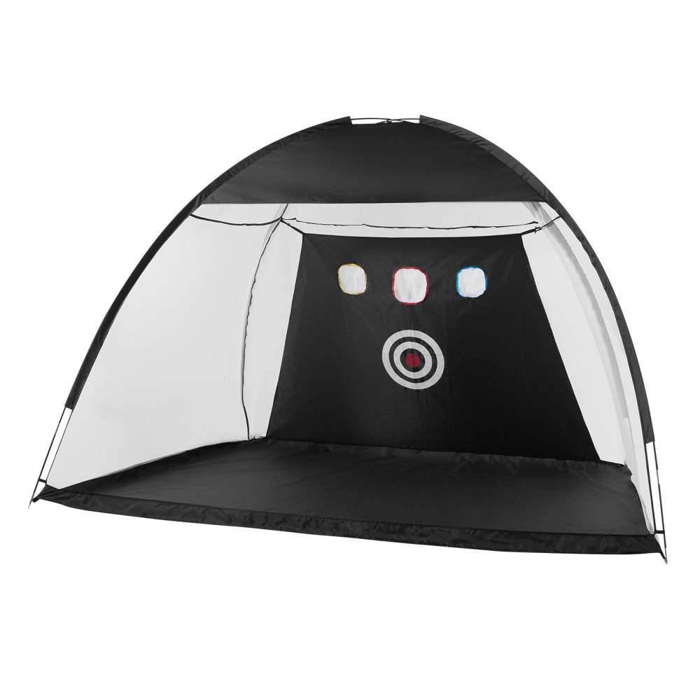 VEVOR Golfnet, 3 x 2,1 m, oefennet voor golf, net voor training van de golfswing binnen en buiten, net voor hulp bij het slaan van golf met doel en draagtas, voor het rijden en chippen in de achtertuin, cadeau voor mannen, golfliefhebbers, sportspel
