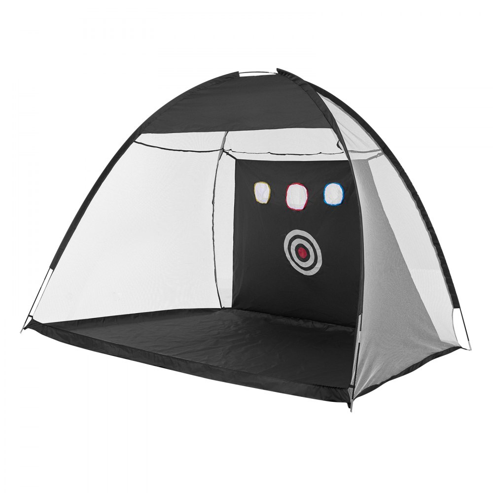 VEVOR Golfnet, 3 x 2,1 m, oefennet voor golf, net voor training van de golfswing binnen en buiten, net voor hulp bij het slaan van golf met doel en draagtas, voor het rijden en chippen in de achtertuin, cadeau voor mannen, golfliefhebbers, sportspel