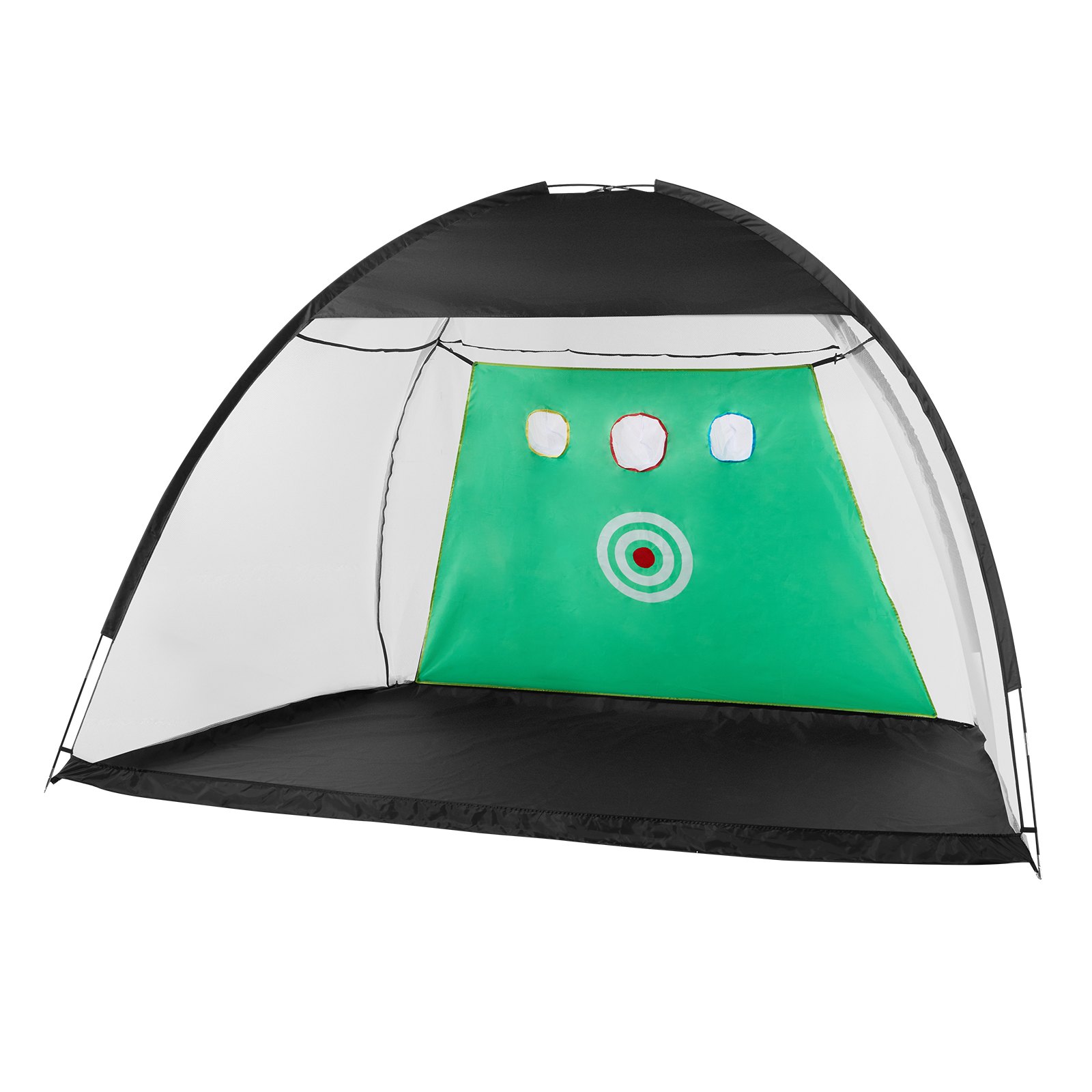 VEVOR Golfnet, 3 x 2,1 m, alles-in-één oefennet, golfswingtraining voor binnen en buiten thuis, golfhulpnet met doel/grasmatten/ballen/tee/golfclubs/tas, voor het slaan en chippen in de achtertuin, cadeau voor mannen