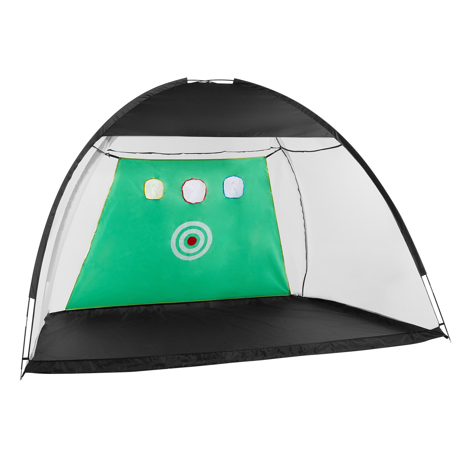 VEVOR Golfnet, 3 x 2,1 m, alles-in-één oefennet, golfswingtraining voor binnen en buiten thuis, golfhulpnet met doel/grasmatten/ballen/tee/golfclubs/tas, voor het slaan en chippen in de achtertuin, cadeau voor mannen