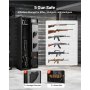 VEVOR Gun Safe, Heavy Duty Cold-Rolled Steel Fireproof Rifle Cabinet with Fingerprint, Digital Keypad & Key, Large Long Gun Cabinet with Magazine and LED, Adjustable Racks for Rifles, Pistols, Shotgun