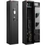 VEVOR Gun Safe, Heavy Duty Cold-Rolled Steel Fireproof Rifle Cabinet with Fingerprint, Digital Keypad & Key, Large Long Gun Cabinet with Magazine and LED, Adjustable Racks for Rifles, Pistols, Shotgun