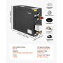 VEVOR stoomgenerator, 7,5 kW stoomgenerator, stoomdouchesysteem met bediening voor sauna, bad, spa, commerciële automatische afvoerset met oververhittings-, droogloop- en overdrukbeveiliging, zwart