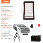 VEVOR Lacrosse Rebounder for Backyard, 4x7 Ft Volleyball Bounce Back Net, Pitchback Throwback Baseball Softball Return Training Screen, Adjustable Angle Shooting Practice Training Wall with Target