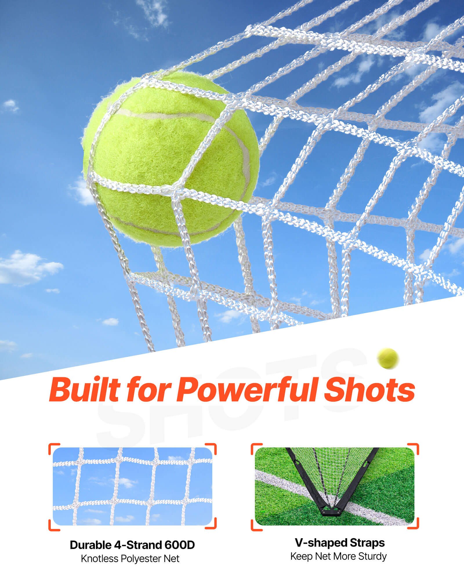 VEVOR Lacrosse Goal, 6' x 6' Lacrosse Net, Portable Lacrosse Goal with Carry Bag, Fiberglass Rod Backyard Lacrosse Training Equipment, Easy Setup Collegiate Goal, Perfect for Youth Adult Training