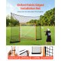 VEVOR Hockey and Lacrosse Goal Backstop, 12x9 ft Lacrosse Net with Extended Coverage, Quick Easy Setup Complete Accessories Training Net, Backyard Lacrosse Equipment, for Youth Adult (NET ONLY)