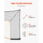 VEVOR Hockey and Lacrosse Goal Backstop, 12x9 ft Lacrosse Net with Extended Coverage, Quick Easy Setup Complete Accessories Training Net, Backyard Lacrosse Equipment, for Youth Adult (NET ONLY)