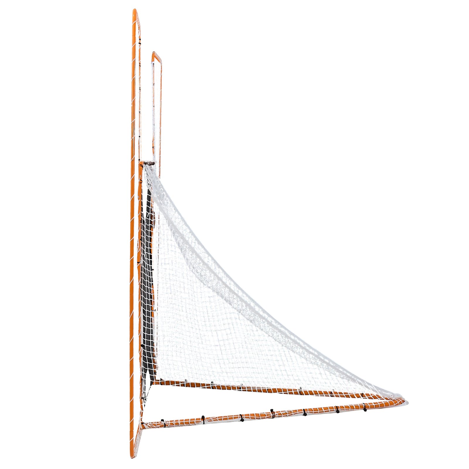 VEVOR 3-in-1 Lacrosse-doel (3,66 x 2,74 m) Groot Lacrosse-net met achterstop en doel, snel en eenvoudig op te zetten rebounder-uitrusting voor in de achtertuin, trainingsnetten met stalen frame