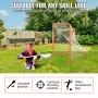 VEVOR Lacrossedoel, 4' x 4' Lacrossenet voor kleine kinderen, Opvouwbaar draagbaar Lacrossedoel met draagtas, Achtertuintrainingsapparatuur met ijzeren frame, Snelle en eenvoudige installatie, Perfect voor de jeugd