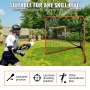 VEVOR Lacrosse-doel, 6' x 6' Lacrosse-net, opvouwbare draagbare lacrosse-trainingsapparatuur in de achtertuin, trainingsnet met stalen frame, snel en eenvoudig op te zetten lacrosse-doel, perfect voor training