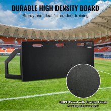 VEVOR voetbal rebound board, draagbaar baffle board 1150 x 450 mm, HDPE rebounder muur rebound-apparatuur, kinderen en tieners, trainingsbord rebounder kicker voor voetbaltraining zwart