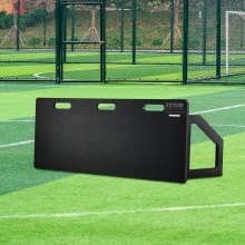 VEVOR Football Rebound Board, Portable Baffle Board 1150 x 450 mm, HDPE Rebounder Wall Rebound Equipment, Children & Teenagers, Training Board Rebounder Kicker for Football Training Black