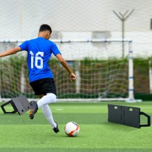 VEVOR 45"X13" Soccer Rebounder Board Portable Soccer Wall with 2 Angles Rebound