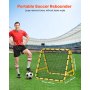 VEVOR Soccer Rebound Net 40 x 35 x 37 inch, draagbaar voetbaldoelnet met volledig verstelbare hoeken, hulpmiddelen en uitrusting voor alle leeftijden Kick-Back Rebounder