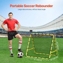 VEVOR Voetbal Rebounder Net Kick-Back Draagbare Voetbaltrainer 40x35x37 Inch