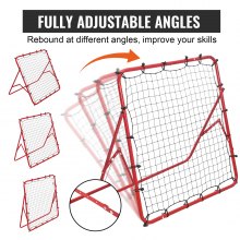 VEVOR Soccer Rebounder Rebound Net, Kick-Back 39"x39", Portable Football Training Gifts, Fully Adjustable Angles Goal Net, Aids & Equipment for Kids Teens & All Ages, Easy Set Up & Perfect Storage