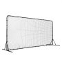 VEVOR Voetbal Rebound Netten Draagbare Bounce Wall Voetbal 366 x 121 x 183 cm, Rebounder Voetbal Rebound Net Ijzeren Pijp & PE Net Kinderen & Tieners Verstelbaar Voetbaldoel Rebounder Kicker Zwart