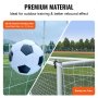 VEVOR Soccer Rebound Nets Draagbare Rebounder Voetbal 242 x 92 x 184 cm, Rebounder Voetbal Rebound Net Ijzeren Buis & PE Net Kinderen & Tieners Verstelbaar Voetbaldoel Rebounder Kicker Wit