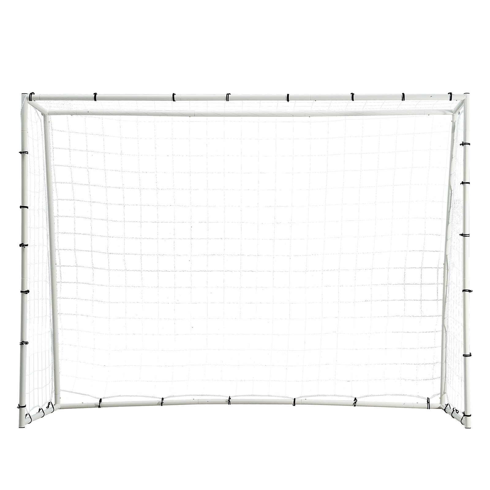 VEVOR Soccer Rebound Nets Draagbare Rebounder Voetbal 242 x 92 x 184 cm, Rebounder Voetbal Rebound Net Ijzeren Buis & PE Net Kinderen & Tieners Verstelbaar Voetbaldoel Rebounder Kicker Wit