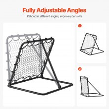 VEVOR Voetbal Rebounder Net Kick-Back draagbare voetbaltrainer 34 x 34 inch