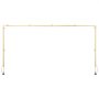 VEVOR Tafeldecoratie Tafelstang, 330-1066,8 mm hoog en 711,2-2489,2 mm lengte verstelbaar, tafelboog met klemmen, decoratief tafelframe voor bruiloft-, verjaardags- en kerstdecoraties, goudkleurig