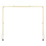 VEVOR Tafeldecoratie Tafelstang, 330-1066,8 mm hoog en 711,2-2489,2 mm lengte verstelbaar, tafelboog met klemmen, decoratief tafelframe voor bruiloft-, verjaardags- en kerstdecoraties, goudkleurig
