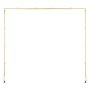 VEVOR Tafeldecoratie Tafelstang, 330-1066,8 mm hoog en 711,2-2489,2 mm lengte verstelbaar, tafelboog met klemmen, decoratief tafelframe voor bruiloft-, verjaardags- en kerstdecoraties, goudkleurig