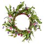 VEVOR Kunstmatige krans, 56 cm, roze/groen, versierd met madeliefjes, gipskruid en knoppen. Deurkrans voor alle seizoenen, voor huis, muur, raam, festival- en bruiloftsdecoratie.