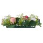 VEVOR Artificial Rose Wreath, 14-Inch Diameter Faux Flower Wreath with Pink and White Roses, Flower Arrangement Centerpiece for Valentine's, Mother's Day, Party, Wedding and Home Table Décor, 10 PCS