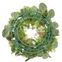 VEVOR Artificial Rose Wreath, 14-Inch Diameter Faux Flower Wreath with Pink and White Roses, Flower Arrangement Centerpiece for Valentine's, Mother's Day, Party, Wedding and Home Table Décor, 10 PCS