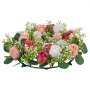 VEVOR Artificial Rose Wreath, 14-Inch Diameter Faux Flower Wreath with Pink and White Roses, Flower Arrangement Centerpiece for Valentine's, Mother's Day, Party, Wedding and Home Table Décor, 10 PCS