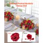 VEVOR Flower Balls Arrangement Bouquet 10 PCS, 9.5-Inch Wedding Red Roses Centerpieces, Fake Flowers Kissing Balls Decor Artificial Floral Arrangements Flower Bouquet for Home Party Table Decorations
