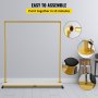 VEVOR Mobiel Kledingrek Kapstok Kledingrek 150x36x160cm Golden