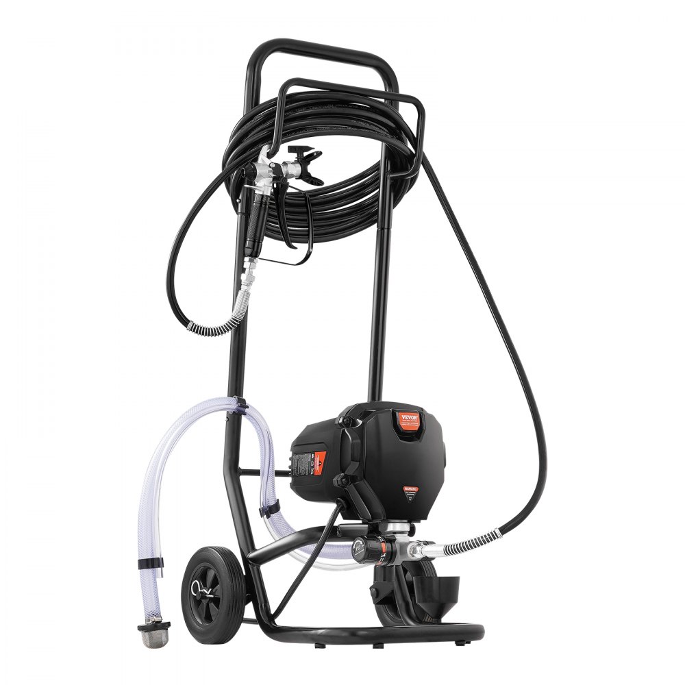 VEVOR Stand Airless Paint Sprayer, 750W 3000PSI High Efficiency Electric Airless Sprayer With Cart, Fine And Even Painting Effect, Paint Sprayers for Home Interior and Exterior Furniture and Fences
