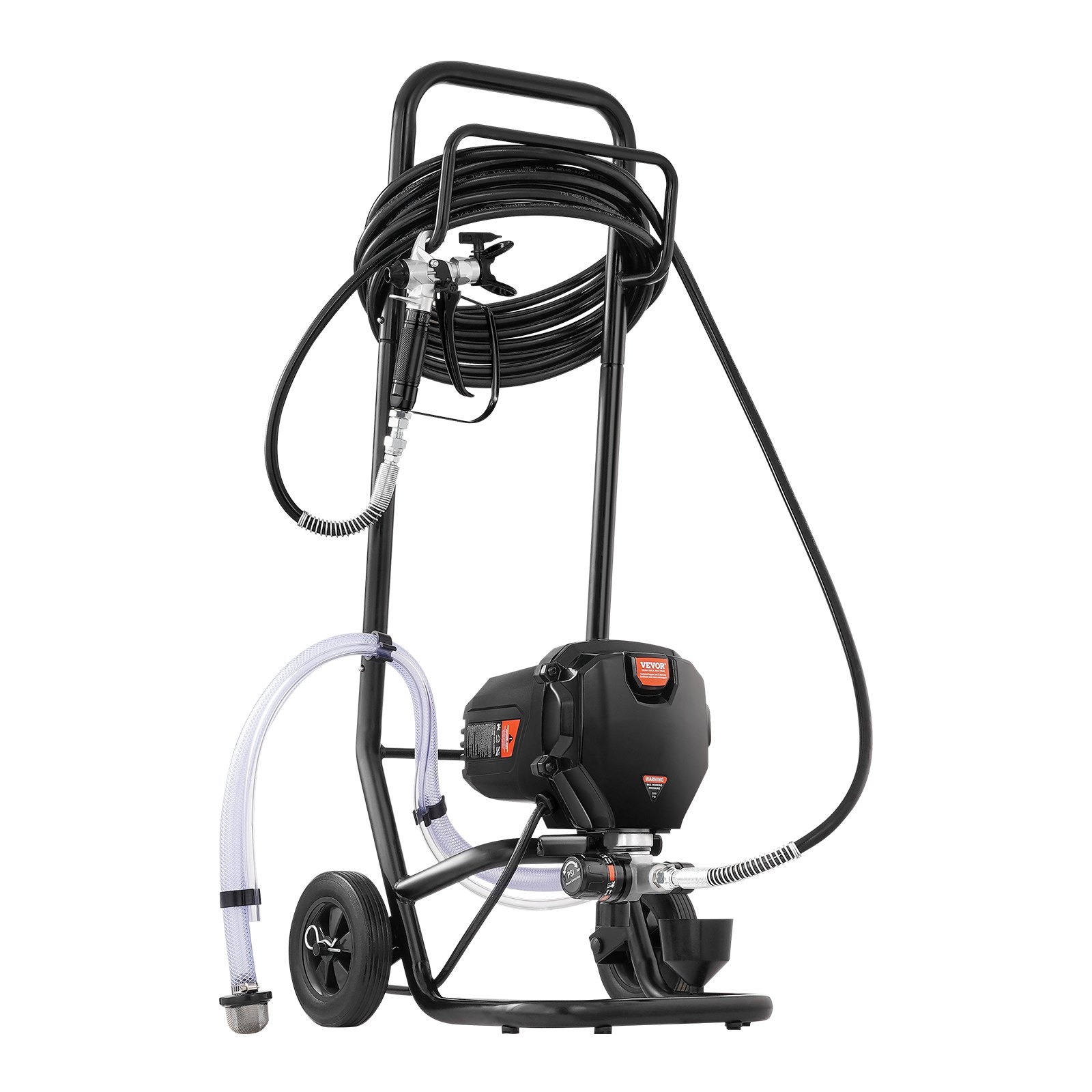 VEVOR Stand Airless Paint Sprayer, 750W 3000PSI High Efficiency Electric Airless Sprayer With Cart, Fine And Even Painting Effect, Paint Sprayers for Home Interior and Exterior Furniture and Fences