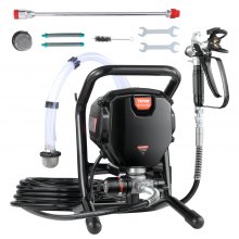 VEVOR Draagbare airless verfspuit, 750W, 3000 psi, zeer efficiënte elektrische spuit, verfspuiten Spuitverfmachine Hogedruk airless verfspuitsysteem met 7.6 m slanglengte