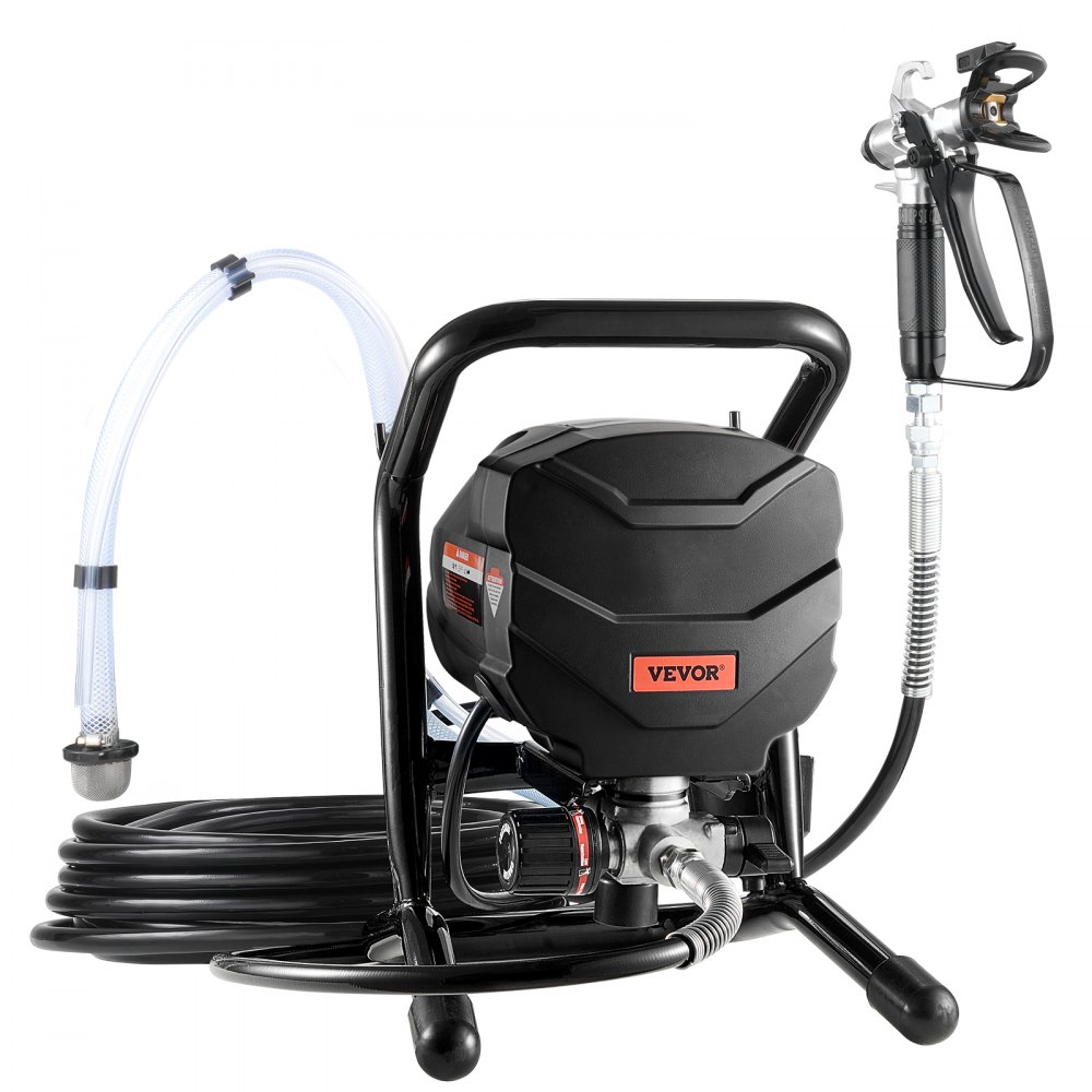 VEVOR Airless verfspuit met standaard 650W hoogrendement airless verfspuit 3000 PSI elektrische verfspuit, verlengstok en reinigingssets voor tuinmeubelen en schuttingen
